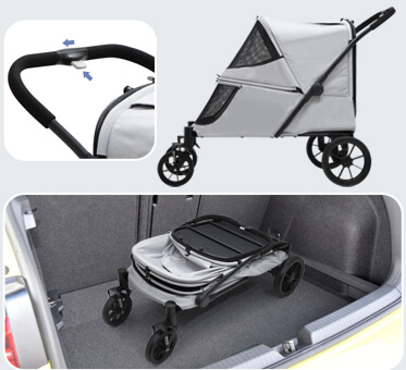 easy folding dog  stroller 